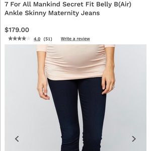 7 For All Mankind Maternity Skinny Jeans - Size 28